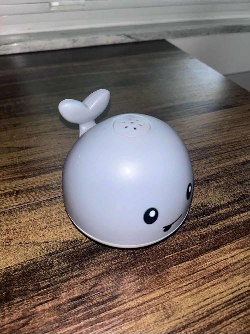 Bath Whale w/Lights + Sprays Water - Light Gray